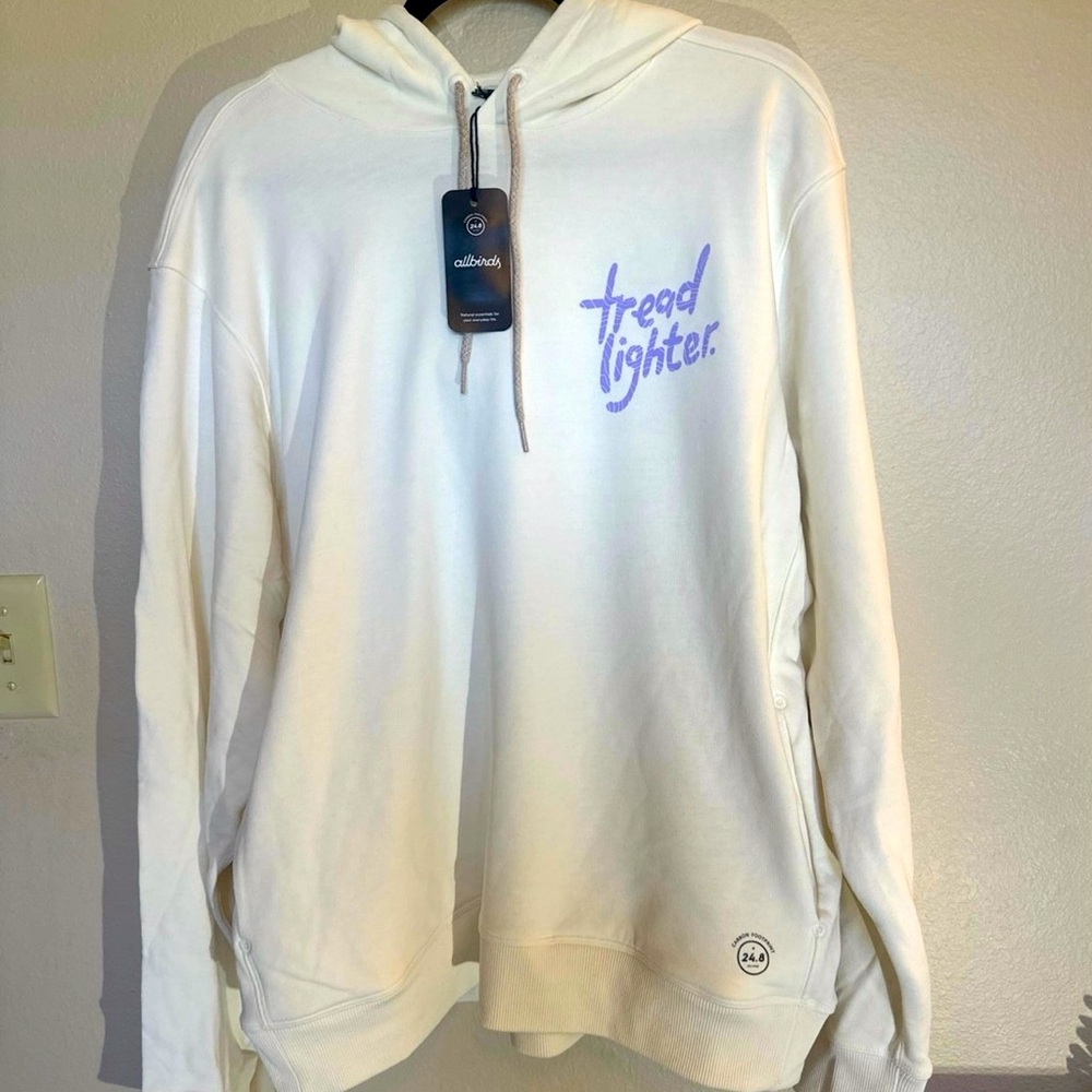🆕️ Allbirds‎ Limited R&R Hoodie Natural White "Tread Lighter" Size XL $128